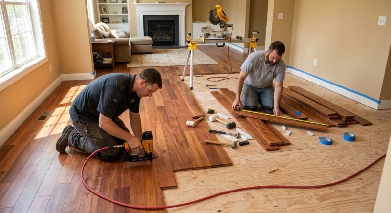 Cherry Floor Installation in Beaver Falls, PA