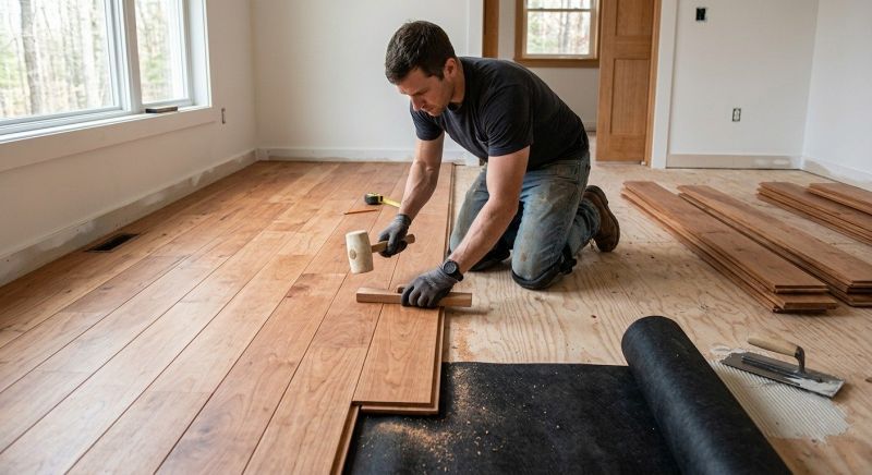 Cherry Floor Installation in Irwin, PA