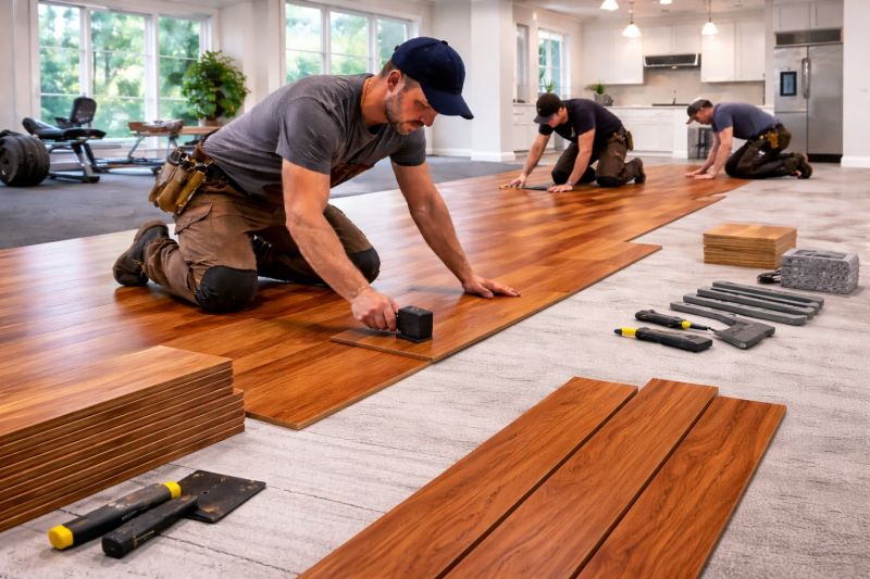 Cherry Floor Installation in Wilmerding, PA