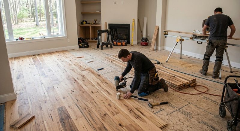 Hickory Floor Installation in Pittsburgh, PA