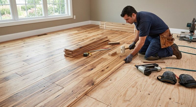Hickory Floor Installation in Pittsburgh, PA